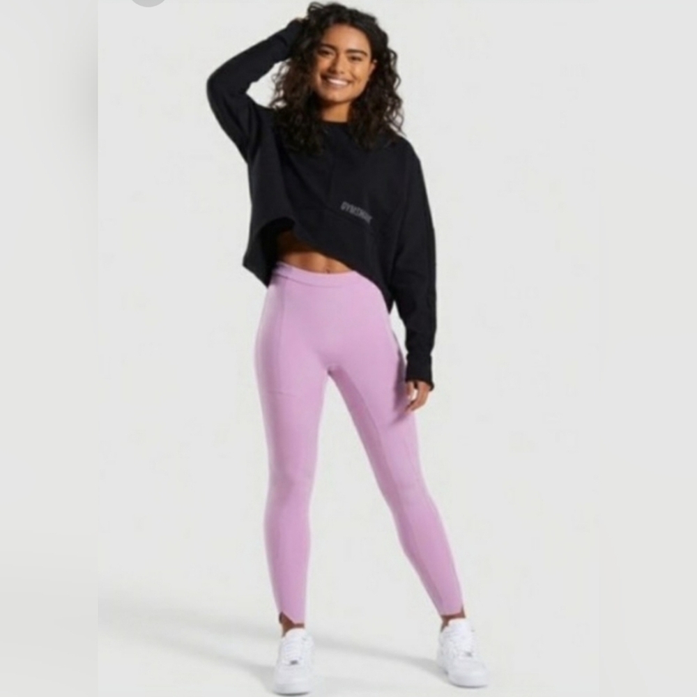 Gymshark Lilac Activewear Leggings With Slits